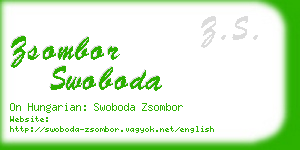 zsombor swoboda business card